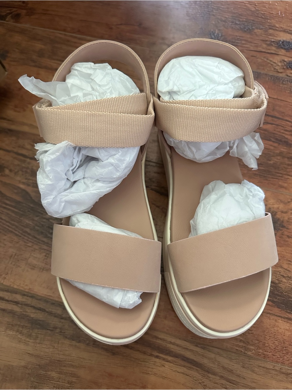 MIA Blush Strappy Platform Sandals NEW size 8.5